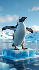 Obraz premium penguin on the beach