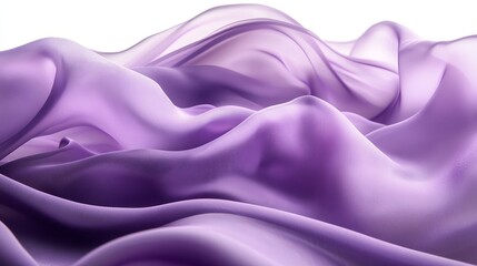 Obraz premium Elegant Lavender Silk Fabric Draped Softly Luxurious Purple Textile Texture Background Smooth Flowing Waves Gentle Curves Abstract Design Fashion 