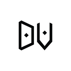 DV monogram logo design letter text name symbol monochrome logotype alphabet character simple logo