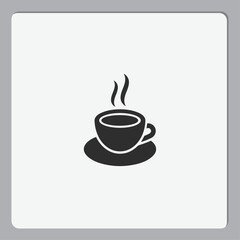 Coffee cup icon logo flat vector design