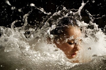 Elegant water splash image illustration, giving a fresh and cool visual effect
