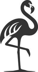 A flamingo standing tall with one leg raised animal vector