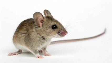 Mouse on White Background