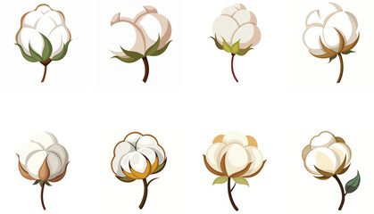 set of vector flowers