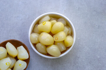 Pickled Scallion, Pickled Japanese leek bulbs