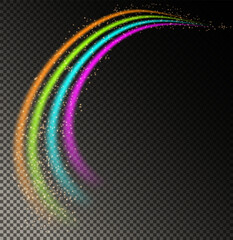 An Energetic and Vibrant Rainbow Wave Abstract Design Suitable for Various Creative Projects