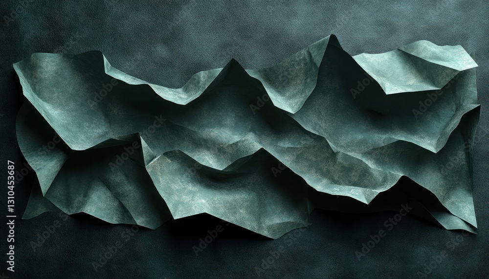 Poster textured dark abstract background with crumpled paper and artistic waves effect