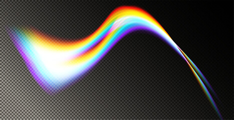 An Energetic and Vibrant Rainbow Wave Abstract Design Suitable for Various Creative Projects