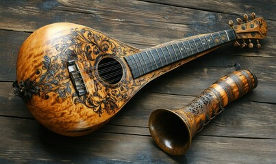 Intricate Wooden Musical Instruments Built for Folk Music Tradition and Artistry