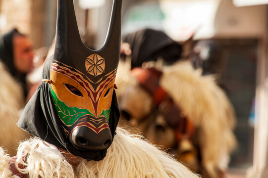 Typical carnival Boes e Merdules parade, Ottana, Sardinia, Italy
