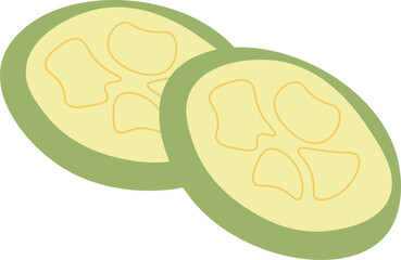 Illustration of Cucumber Slices