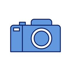 flat design camera vector icon