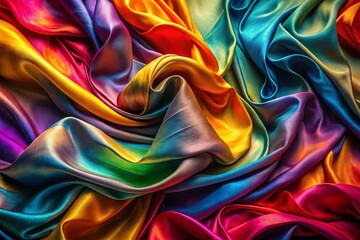 Obraz premium Elegant Paint Brushstrokes on Luxurious Fabric: Macro Fashion Photography