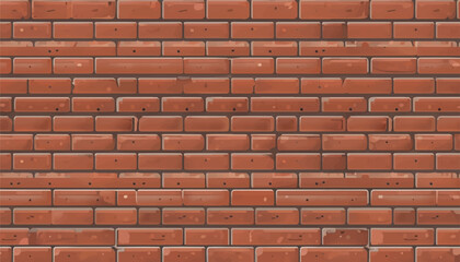 Fototapeta premium Brick wall background. Brick wall texture. Vector illustration.