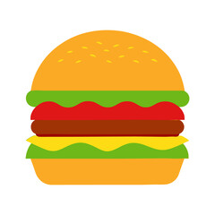 hamburger  isolated on transparent background, PNG File