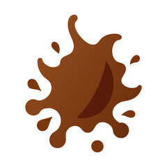 chocolate splash  isolated on transparent background, PNG File