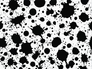 Black ink splash isolated on white background. Ink splash texture. Grunge splatter. 