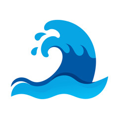 water wave vector illustration isolated on transparent background