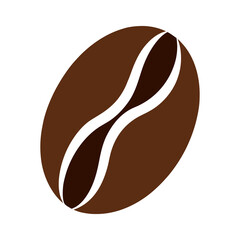 coffee bean icon illustration isolated on transparent background