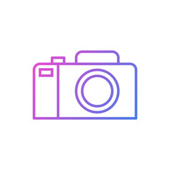 flat design camera vector icon