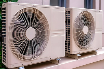 Dual Air Conditioner Units Exterior Photo