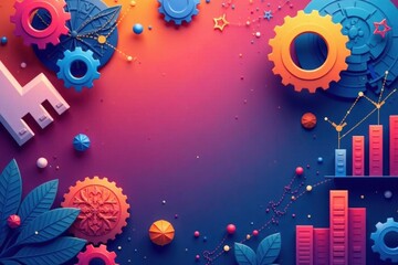 Modern Annual Report Background with Business Elements , office, finance, boardroom
