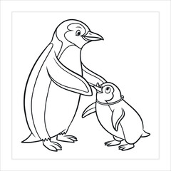 penguin on a white background