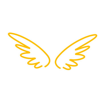 recommend clip art: Doodle outline sketch angel wings
                    