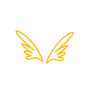 recommend clip art: Doodle outline sketch angel wings
                    