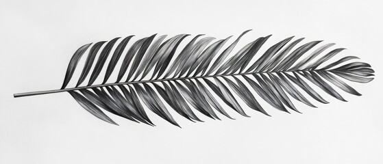 Fototapeta premium Professional Arecaceae Palm Branch Leaf Plant Stem Image for Botanical and Nature Designs