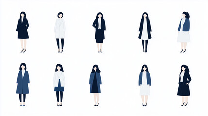Various business women icon