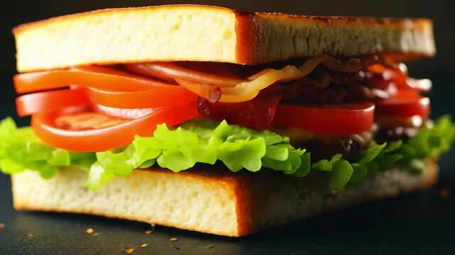 Delicious BLT Sandwich with Melted Cheese