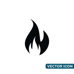 Simple Fire Icon Design Template 