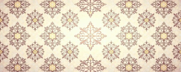 intricately woven damask pattern on a light cream background, seamless, wallpaper, damask