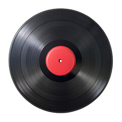 old vinyl record isolated on transparent background