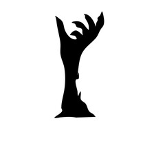 Halloween zombie hands silhouettes
