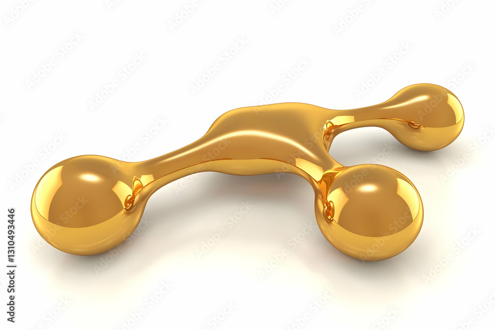 Poster abstract 3d gold spheres network rendering