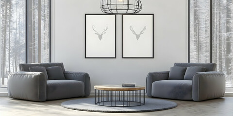 Winter Wonderland 3D Room Illustration