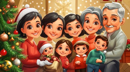 Big Family Spending Quality Time Together at Home - Joyful and Closeness at Domestic Setting