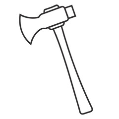 Minimalist Line Sketch of a Sledgehammer - Construction Vector Illustration, Clipart, Line Art, Minimalist sledgehammer line sketch for construction, repair, and industrial design.