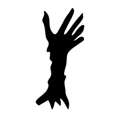 silhouette monster hands
