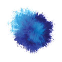 Modern blue splash on white background