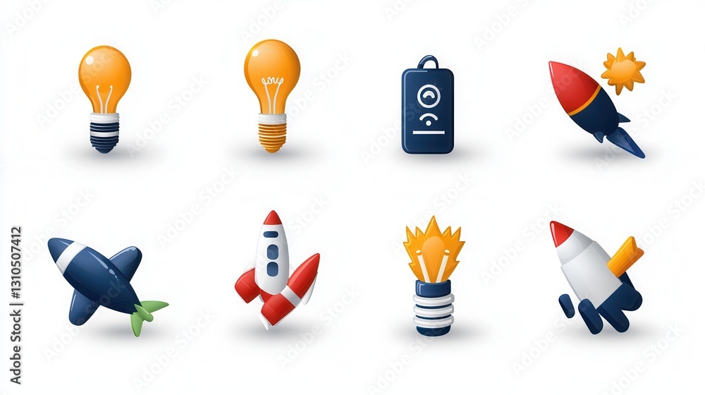 Aufkleber professional productivity icon set with 15 line style depicting business concepts technology innovat