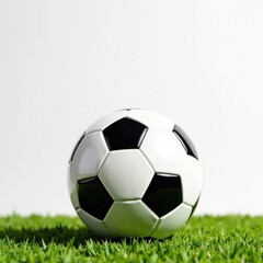 Obraz premium White background with soccer ball, emptiness, ball, isolation