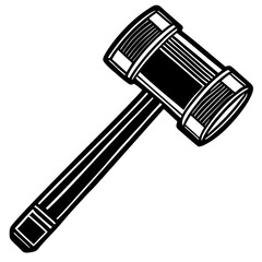Outline of a Mallet Hammer - Construction Vector Illustration, Clipart & Line Art, Vector outline of a mallet hammer, construction tool for digital design projects.
