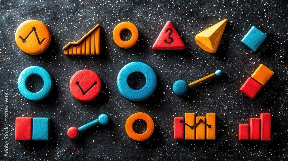 Poster this image showcases a stylish set of 15 line icons designed for data visualization analytics and bu