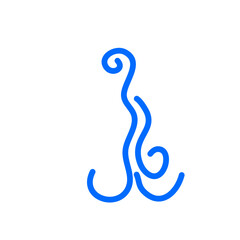 Obraz premium line art minimalist waterfall 