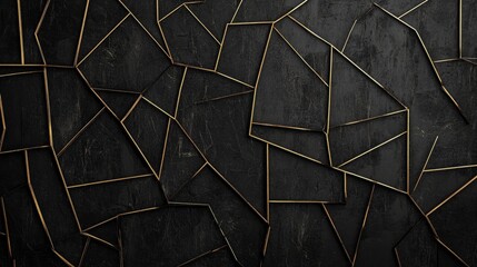Abstract Black and Gold Geometric Texture Background