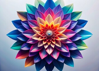 Geometric Minimalist Flower Pattern Fashion Illustration - High Depth of Field Stock Photo