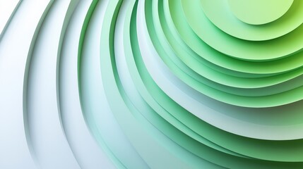 Fototapeta premium Abstract Green and White Circular Pattern Background